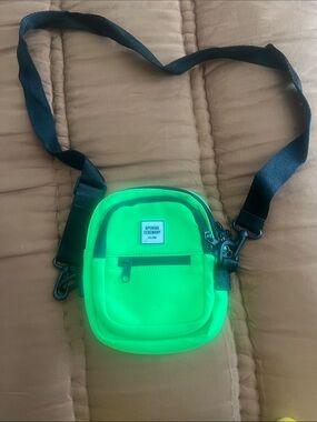 Opening Ceremony Neon Green Mini Crossbody with Black Strap
